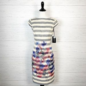 Worth New York NWT Striped Floral Sheath Dress 4